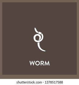 worm icon vector. worm sign on white background. worm icon for web and app