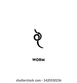 worm icon vector. worm sign on white background. worm icon for web and app