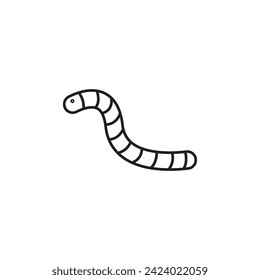 worm icon vector template illustration logo design