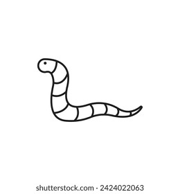 worm icon vector template illustration logo design