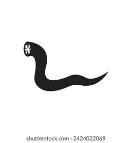 worm icon vector template illustration logo design