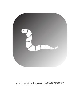 diseño del logotipo de la ilustración de la plantilla de vectores de iconos de gusano