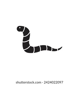 worm icon vector template illustration logo design