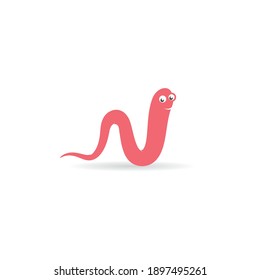 Worm Illustration Logo Vector Design