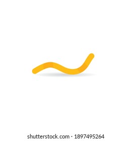 Worm illustration logo vector design