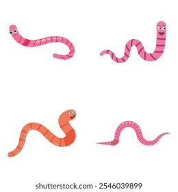 Worm illustration logo vector illustration design