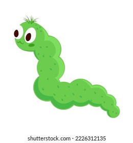 worm insect cartoon icon isolated