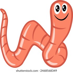 Worm Letter Alphabet Vector Element