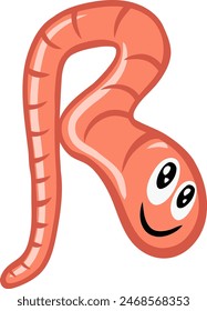 Elemento de Vector de alfabeto de letra de gusano