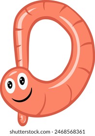 Worm Letter Alphabet Vector Element