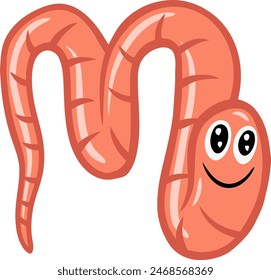 Elemento de Vector de alfabeto de letra de gusano
