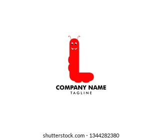 Worm Letter L Logo Design