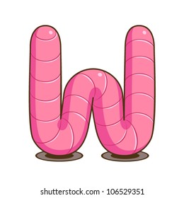 Worm from letter W