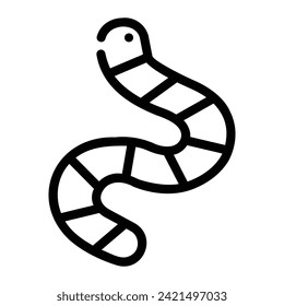 worm Line Icon Background White