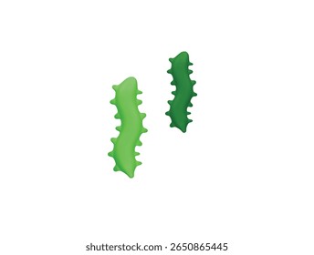 renderização de ilustração 3d do ícone do worm microbe
