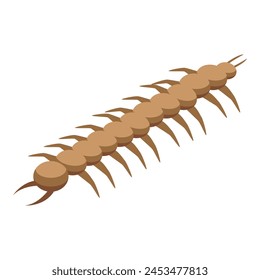 Icono de insecto natural de gusano Vector isométrico. Cambio en la vida de la pupa. Larva de vida