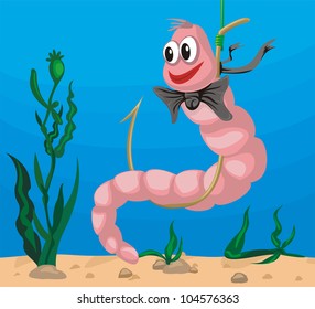 worm on a hook