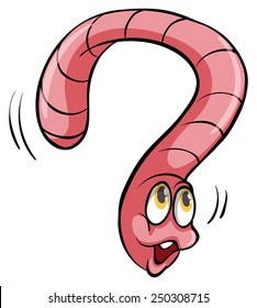 A worm on a white background