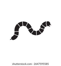 Worm Parasite ícone de vetor plano. Símbolo sólido simples isolado em fundo branco
