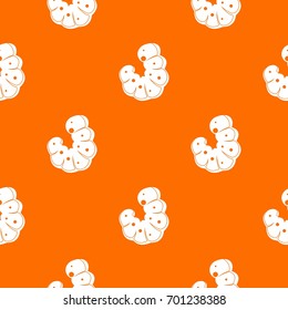 Worm pattern repeat seamless in orange color for any design. Vector geometric illustration