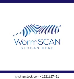 Worm Scan Technology Logo vector Element. Animal Technology Logo Template