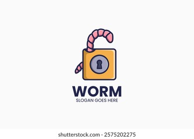 Worm Security Logo. Vector Illustration