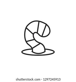 Worm tail vector icon