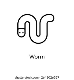 Worm vector icon stock illustration