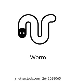 Worm vector icon stock illustration