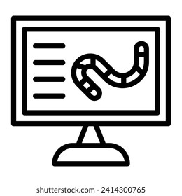 Diseño de iconos de línea del vector de gusano