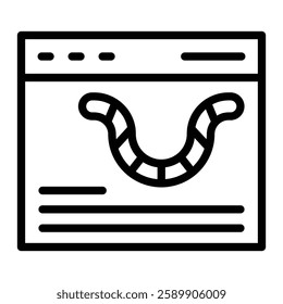 Worm Vector Line Icon Design For Personal And Commercial Use