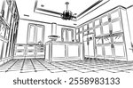 worm view black and white kitchen design