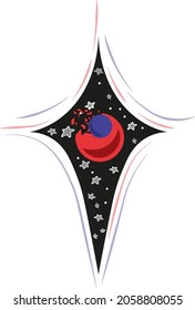 A wormhole leading into outer space