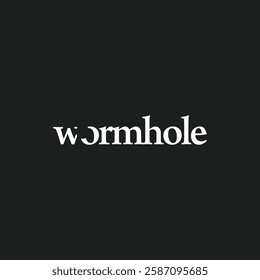 Wormhole Minimalist Logo Type on Simple Design