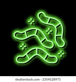 worms candy neon light sign vector. worms candy illustration