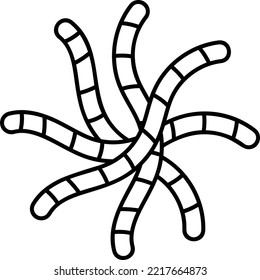 worms and coccidial oocysts Concept vector outline icon design, Poultry farming symbol, Meat or Eggs Production Sign, Protein and farmyard equipment stock illustration