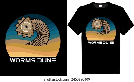 Worms Dune T-Shirt Design - Dune Movies T-Shirt Design
