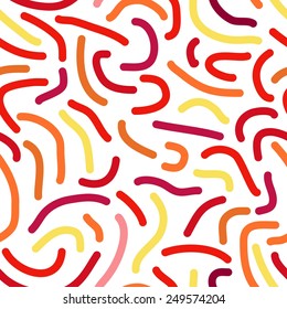 Lot Of Worms. Seamless Abstract Pattern With Worms.