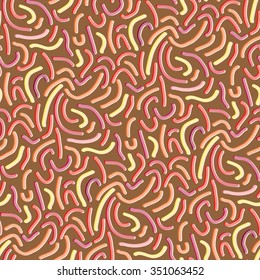 Lot of worms. Seamless abstract pattern with worms.