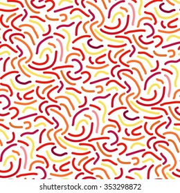 Lot Of Worms. Seamless Abstract Pattern With Worms.