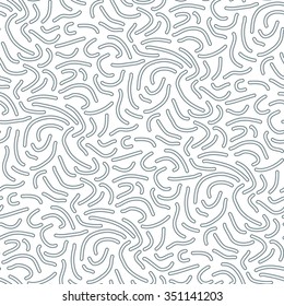 Lot of worms. Seamless abstract pattern with worms on white.