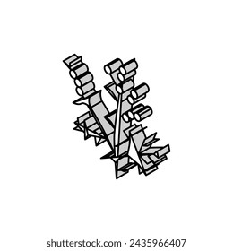 wormwood plant isometric icon vector. wormwood plant sign. isolated symbol illustration