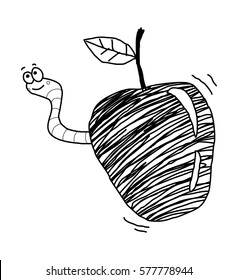 wormy apple doodle