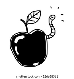 wormy apples doodle