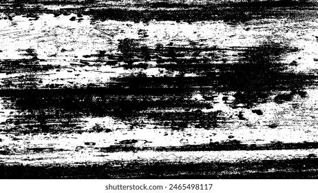 Worn black grunge texture. Dark grainy texture on white background. Dust overlay textured. Grain noise particles. Weathered effect. Torn graininess pattern. Vector illustration, EPS 10.