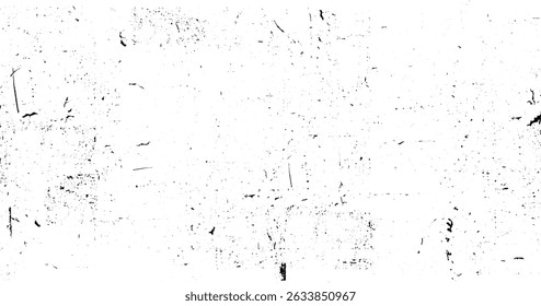 Textura grunge preta gasta. Textura granulada escura sobre fundo branco. Cobertura de poeira texturizada. Partículas de ruído dos grãos.