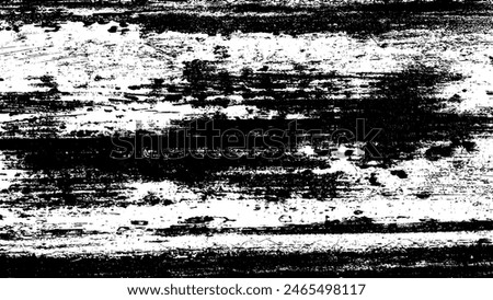 Worn black grunge texture. Dark grainy texture on white background. Dust overlay textured. Grain noise particles. Weathered effect. Torn graininess pattern. Vector illustration, EPS 10.
