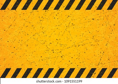 A Worn Black Striped Rectangle. Scratched Blank Warning Sign. Vector illustration.