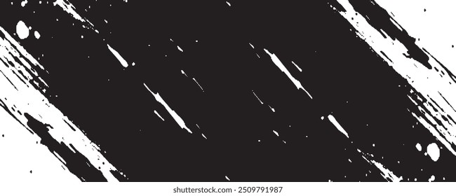 Textura grunge en blanco y negro. Superposición de papel de socorro. Fondo de textura granulada oscura. Superposición de polvo texturizado. Partículas de ruido de grano. Efecto meteorológico. Patrón de granulosidad desgarrado. Vector, EPS 10.