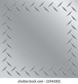 A worn diamond plate frame texture that tiles seamlessly in any direction.  This vector can be easily customized to fit any other style.